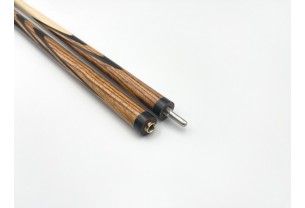 Бильярдный кий Классик-Комби 2+4 зебрано, чёрный граб