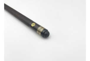 Бильярдный кий Классик 4+6 чёрный граб, мовинга, насечка, кольцо с орнаментом