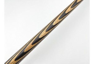 Бильярдный кий Классик 4+6 чёрный граб, мовинга, насечка, кольцо с орнаментом