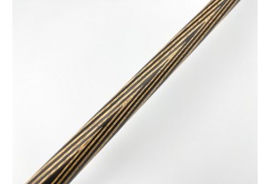 Бильярдный кий Классик 4+6 чёрный граб, мовинга, насечка, кольцо с орнаментом