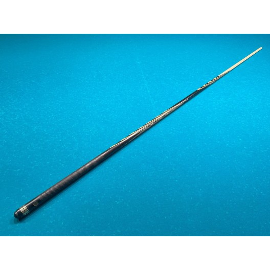 Бильярдный кий Классик 4+6 чёрный граб, мовинга, насечка, кольцо с орнаментом