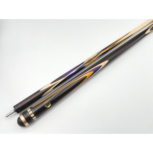 Бильярдный кий Тюльпан-Цветок чёрный граб, фиолетовый, жёлтый граб