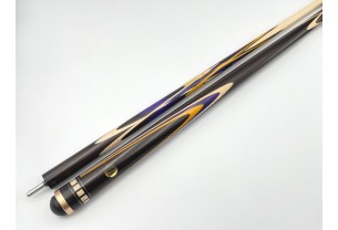 Бильярдный кий Тюльпан-Цветок чёрный граб, фиолетовый, жёлтый граб