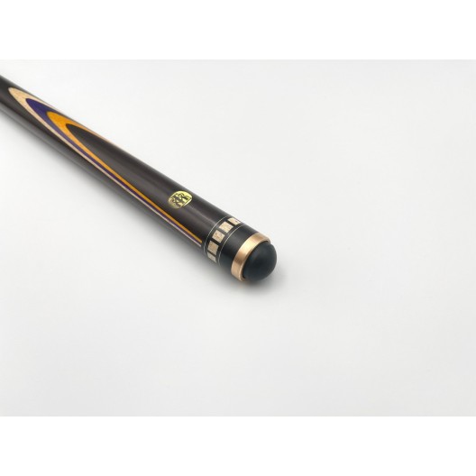 Бильярдный кий Тюльпан-Цветок чёрный граб, фиолетовый, жёлтый граб