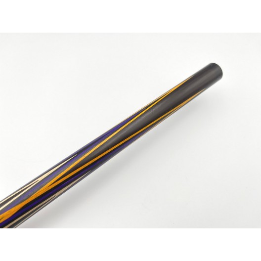 Бильярдный кий Тюльпан-Цветок чёрный граб, фиолетовый, жёлтый граб