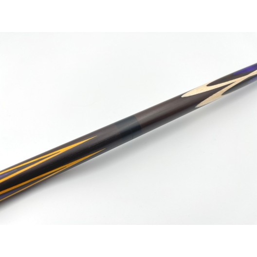 Бильярдный кий Тюльпан-Цветок чёрный граб, фиолетовый, жёлтый граб