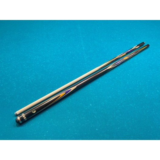 Бильярдный кий Тюльпан-Цветок чёрный граб, фиолетовый, жёлтый граб