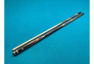 Бильярдный кий Тюльпан-Цветок чёрный граб, фиолетовый, жёлтый граб