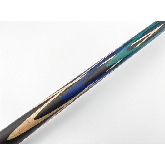 Бильярдный кий Тюльпан-Цветок чёрный граб, синий, зелёный граб