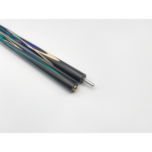 Бильярдный кий Тюльпан-Цветок чёрный граб, синий, зелёный граб