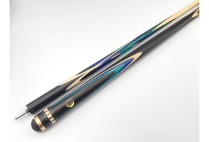 Бильярдный кий Тюльпан-Цветок чёрный граб, синий, зелёный граб