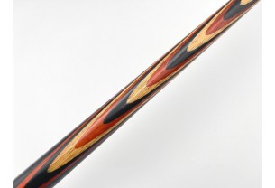 Бильярдный кий Классик 3+4 чёрный граб, паддук, мовинга трёхцветный