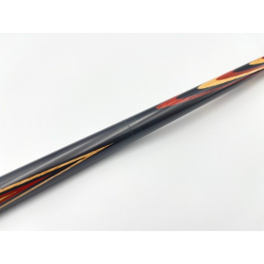 Бильярдный кий Классик 3+4 чёрный граб, паддук, мовинга трёхцветный