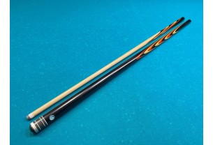 Бильярдный кий Классик 3+4 чёрный граб, паддук, мовинга трёхцветный