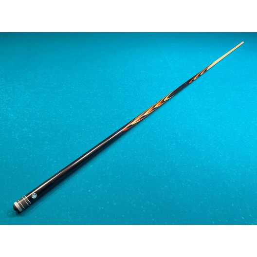 Бильярдный кий Классик 3+4 чёрный граб, паддук, мовинга трёхцветный