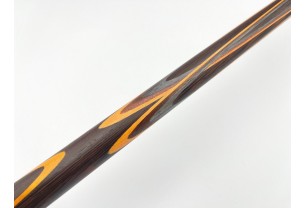 Більярдний кий ручної роботи Тюльпан-Квітка напружений запив венге, помаранчевий, сірий граб