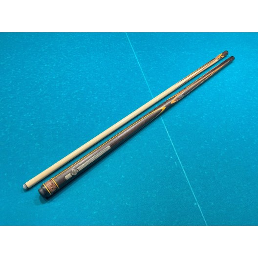 Більярдний кий ручної роботи Тюльпан-Квітка напружений запив венге, помаранчевий, сірий граб