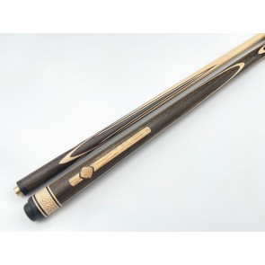 Бильярдный кий ручной работы Тюльпан-Цветок напряжённый запил махенга, чёрный граб