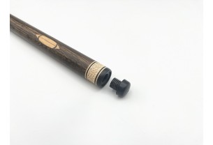 Бильярдный кий ручной работы Тюльпан-Цветок напряжённый запил махенга, чёрный граб