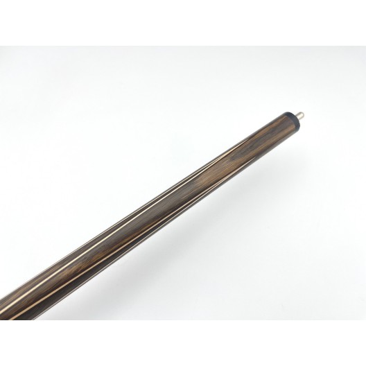 Бильярдный кий ручной работы Тюльпан-Цветок напряжённый запил махенга, чёрный граб