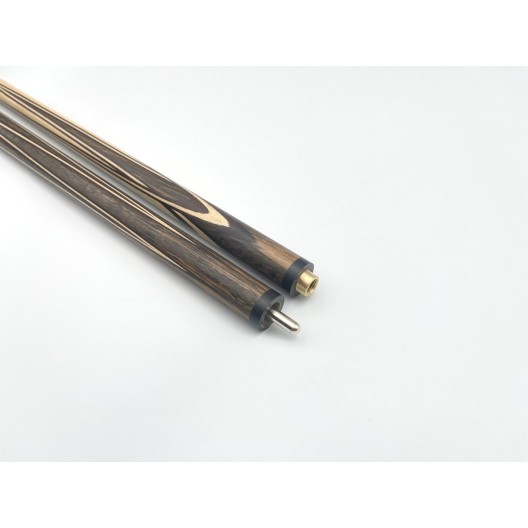 Бильярдный кий ручной работы Тюльпан-Цветок напряжённый запил махенга, чёрный граб