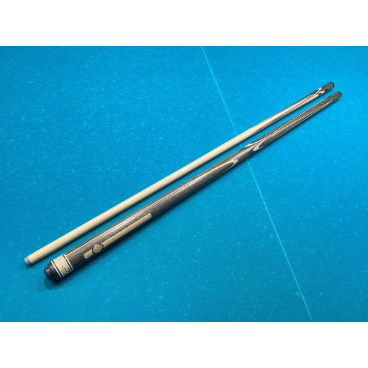 Бильярдный кий ручной работы Тюльпан-Цветок напряжённый запил махенга, чёрный граб