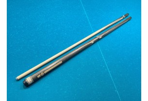 Бильярдный кий ручной работы Тюльпан-Цветок напряжённый запил махенга, чёрный граб