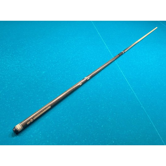 Бильярдный кий ручной работы Тюльпан-Цветок напряжённый запил махенга, чёрный граб