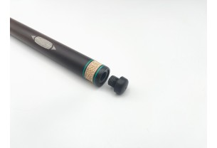 Більярдний кий ручної роботи Тюльпан-Квітка напружений запив чорний, зелений, помаранчевий, сірий граб