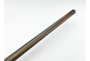 Більярдний кий ручної роботи Тюльпан-Квітка напружений запив чорний, зелений, помаранчевий, сірий граб