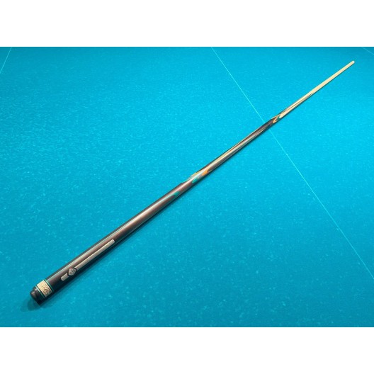 Більярдний кий ручної роботи Тюльпан-Квітка напружений запив чорний, зелений, помаранчевий, сірий граб