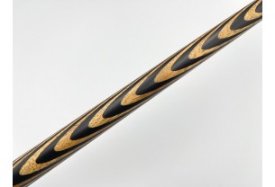 Більярдний кий Класик 10 запилів чорний граб, мовінгу з насічкою, трискладовий