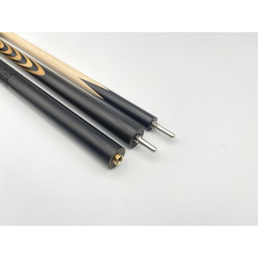 Більярдний кий Класик 10 запилів чорний граб, мовінгу з насічкою, трискладовий