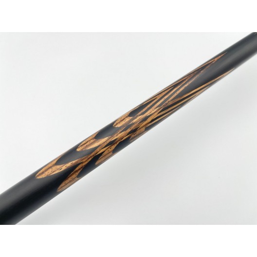 Бильярдный кий Тюльпан чёрный граб, зебрано с насечкой, трёхсоставной