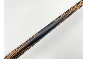 Бильярдный кий Тюльпан чёрный граб, зебрано с насечкой, трёхсоставной