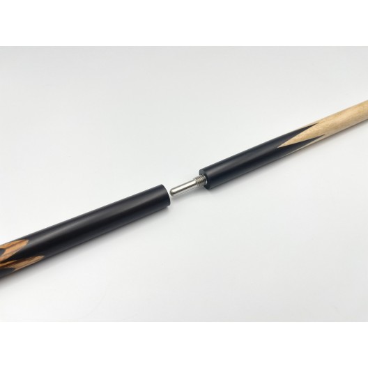 Бильярдный кий Тюльпан чёрный граб, зебрано с насечкой, трёхсоставной