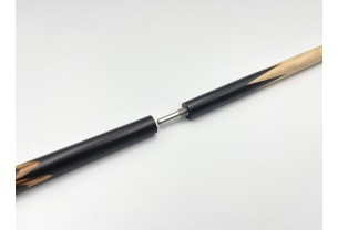 Бильярдный кий Тюльпан чёрный граб, зебрано с насечкой, трёхсоставной